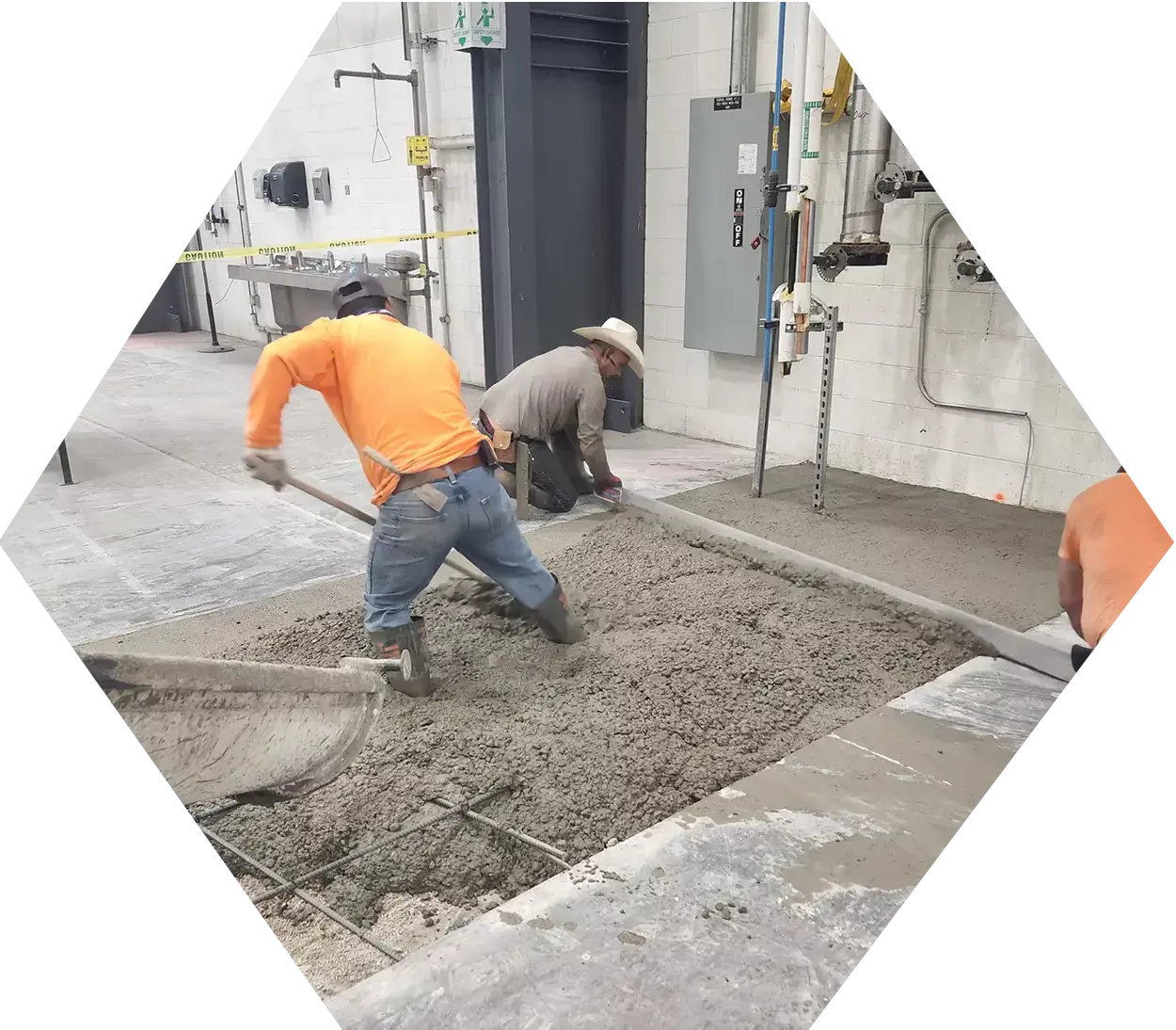 Men working in Concrete Men working in Concrete